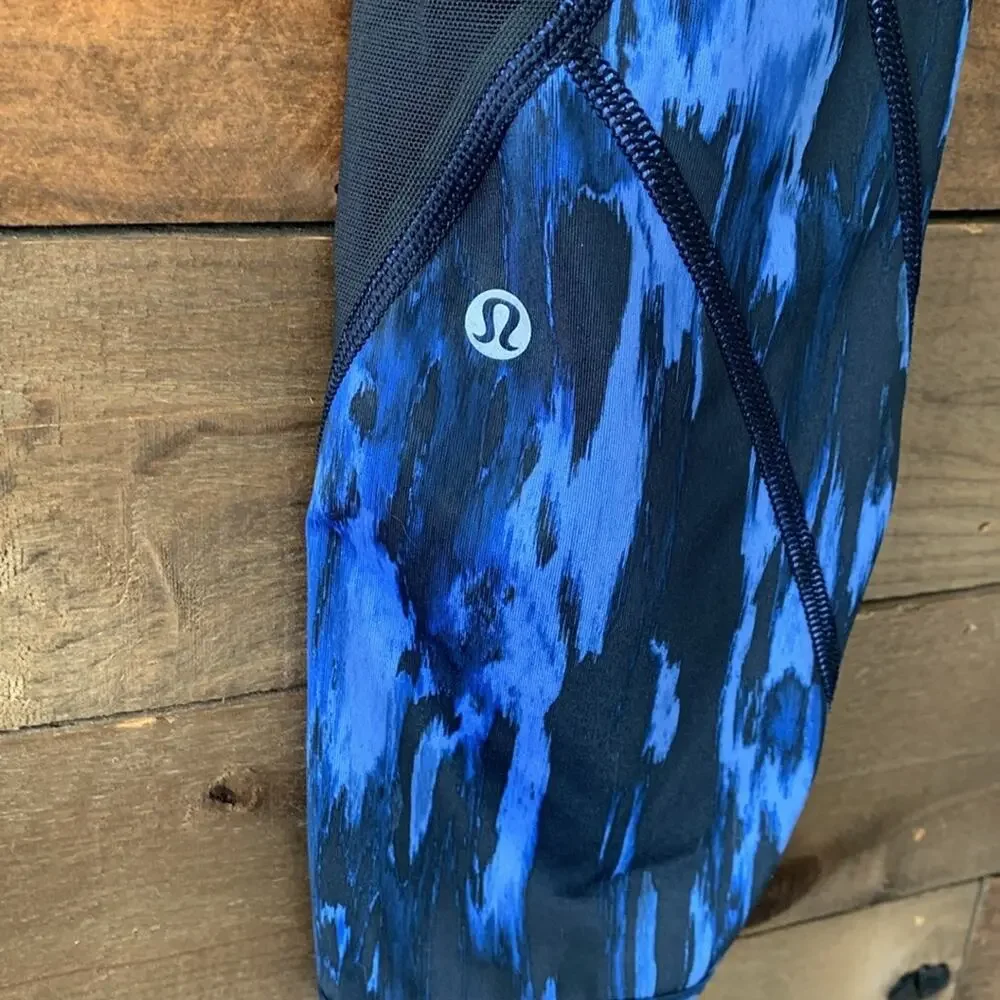 Lululemon Pace Rival Crop *Full-On Luxtreme Painted Animal Sprinkler Black